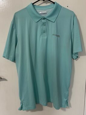 Columbia Men’s Short Sleeve Polo - Aqua